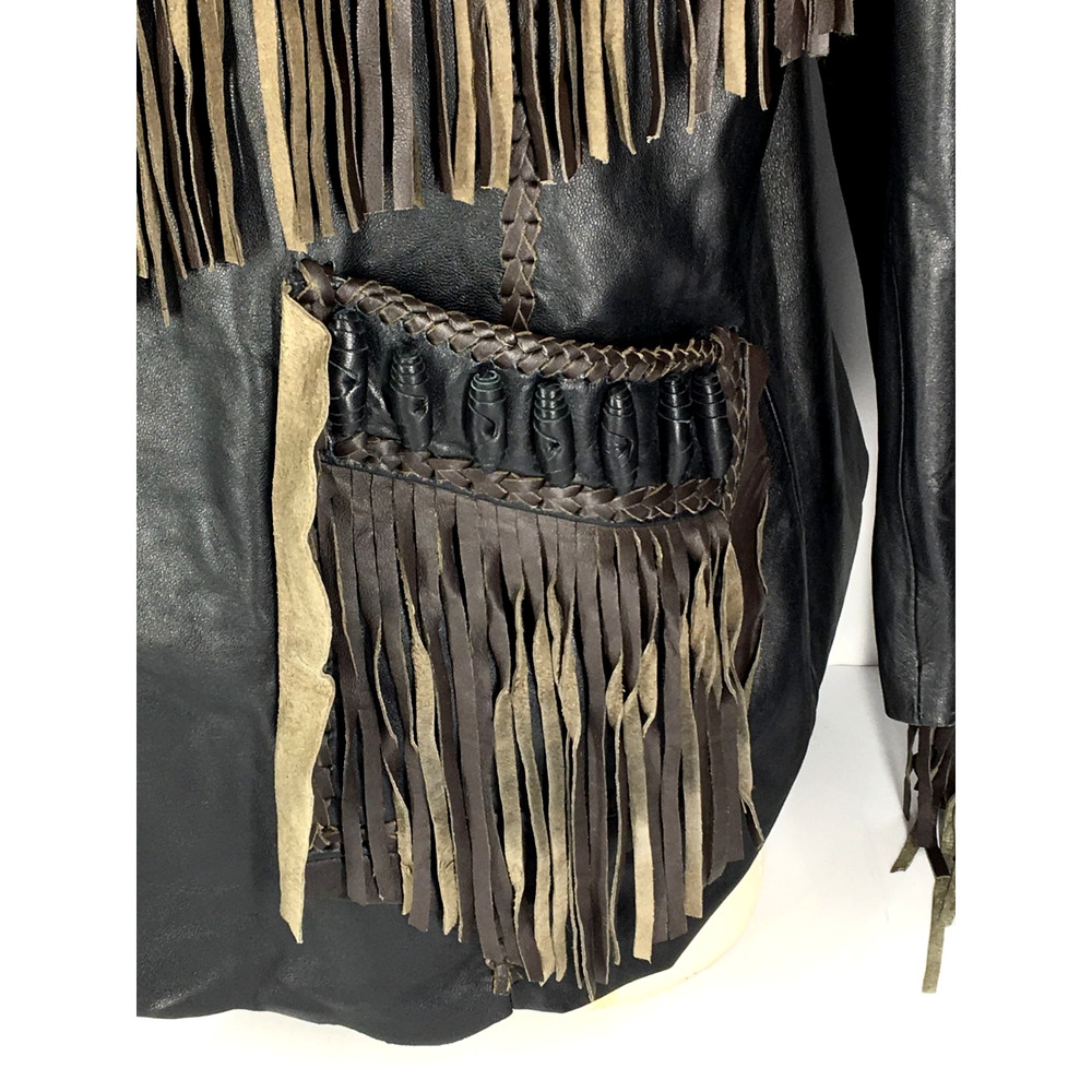 48R Scully Mens 100% Genuine Leather Ranch Western Hand Beaded 3 Button Jacket - Picture 13 of 16
